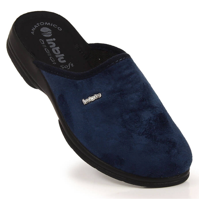 Cómodas zapatillas de casa de hombre Inblu azul marino 1