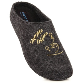 Pantuflas mujer cómodas de fieltro gris Panto Fino 1 Pantuflas mujer cómodas de fieltro gris Panto Fino 1