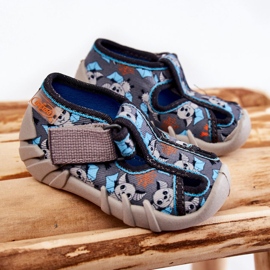 BEFADO S.A. Pantuflas Befado Velcro 190P104 Azul-Gris 4