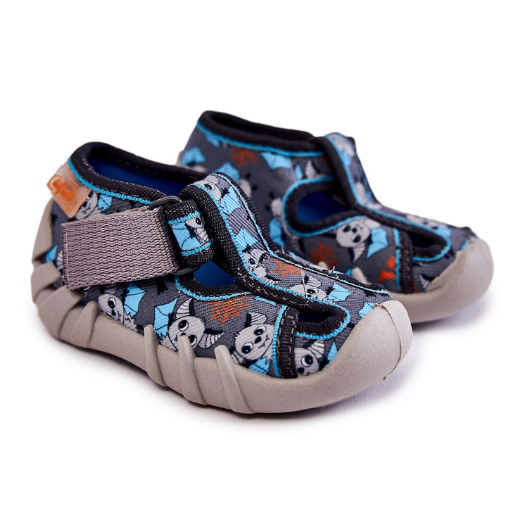 BEFADO S.A. Pantuflas Befado Velcro 190P104 Azul-Gris 1