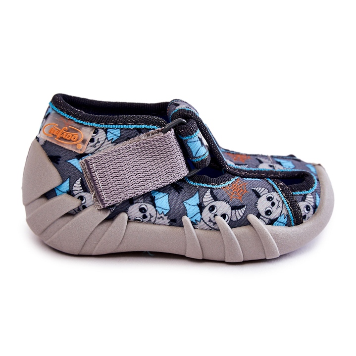 BEFADO S.A. Pantuflas Befado Velcro 190P104 Azul-Gris 2