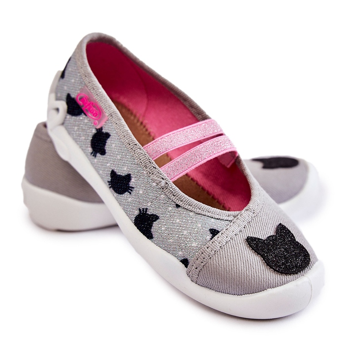 BEFADO S.A. Zapatillas de casa de la Bailarina Befado Gatito 116X302 Gris 1