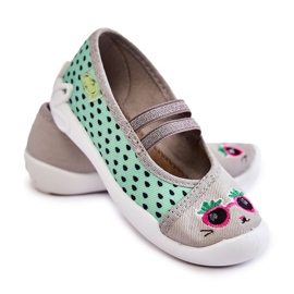 BEFADO S.A. Zapatillas de Casa de la Bailarina Befado Gatito 116X304 Verde-Gris 5