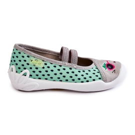 BEFADO S.A. Zapatillas de Casa de la Bailarina Befado Gatito 116X304 Verde-Gris 3