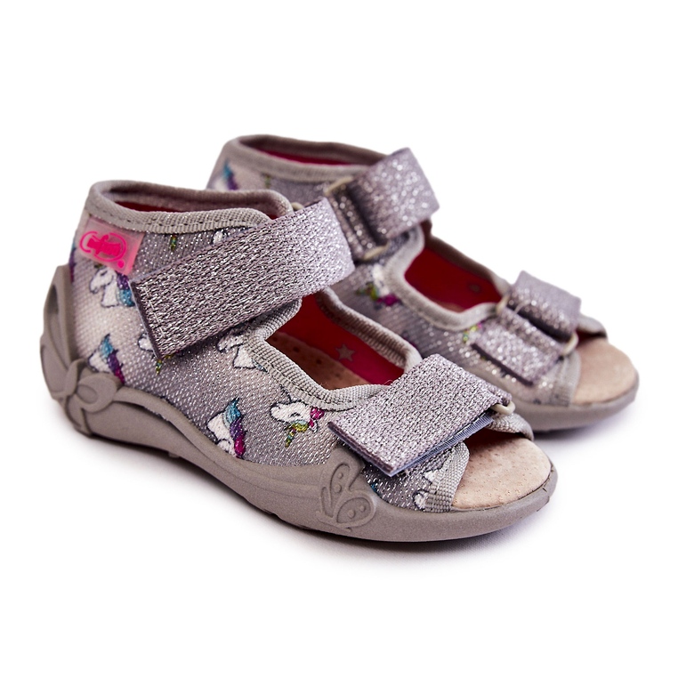 BEFADO S.A. Sandalias Con Velcro Unicornio Befado 342P044 Gris 1
