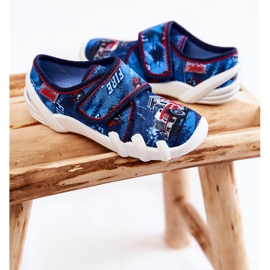 BEFADO S.A. Pantuflas Befado Velcro Camión Bomberos 273X309 Azul Marino 4