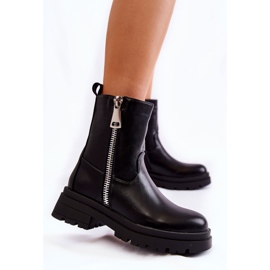 PG1 Botas Cálidas De Mujer Jette Negras Con Cremalleras negro 1