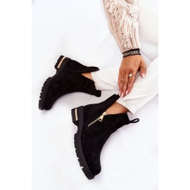 PG1 Botines negros de ante con recortes Klarissa 5