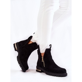 PG1 Botines negros de ante con recortes Klarissa 8