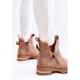 PG1 Botines de ante con recortes Beige Klarissa 4