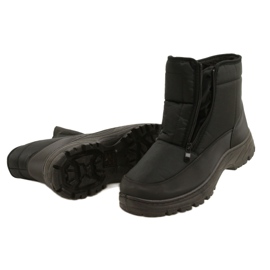 News Botas de nieve para hombre Con cremalleras Novedades 22MN26-5011 negro 4