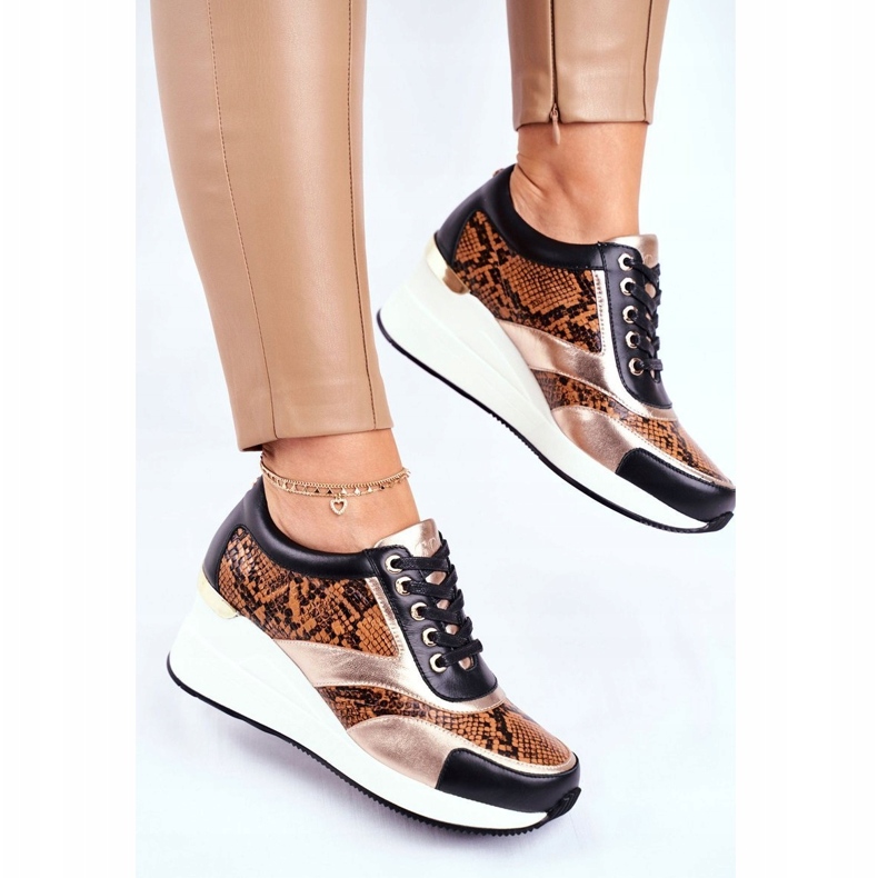 GOE Zapatos Deportivos De Mujer Sneakers Cuero Negro GG2N3044 4