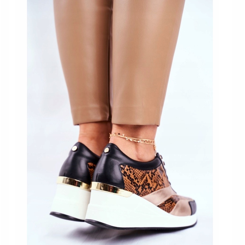 GOE Zapatos Deportivos De Mujer Sneakers Cuero Negro GG2N3044 3