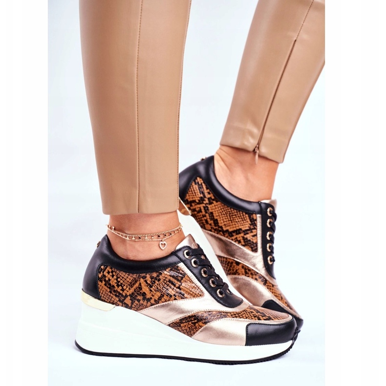 GOE Zapatos Deportivos De Mujer Sneakers Cuero Negro GG2N3044 2