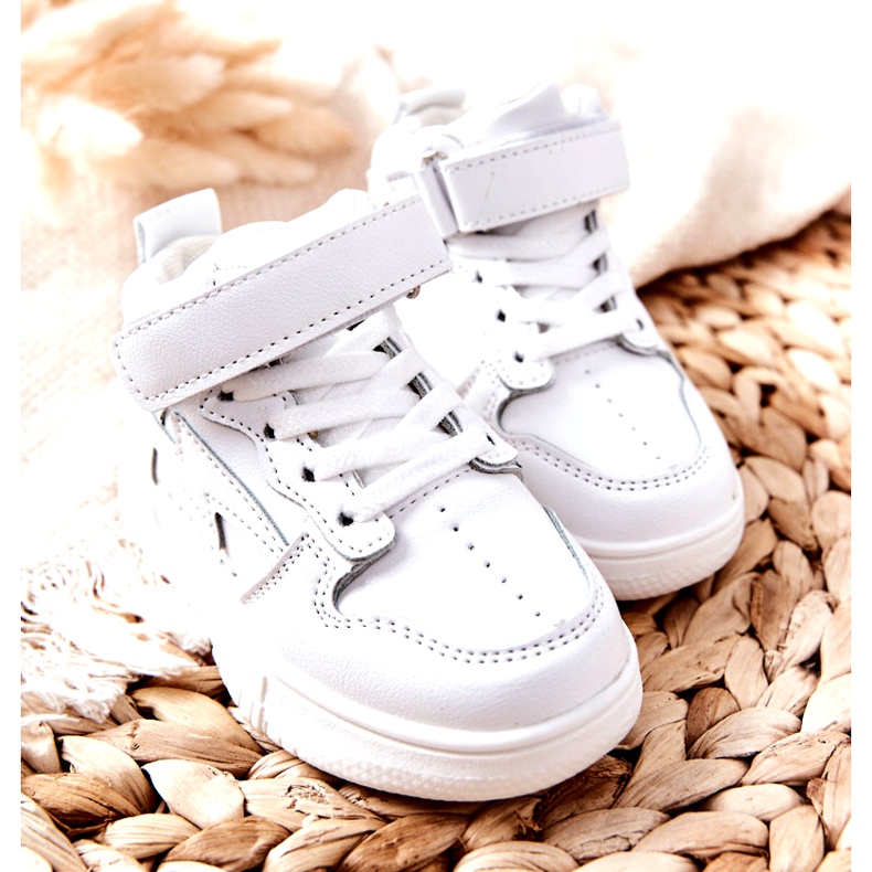 Zapatillas Deportivas Altas Infantiles Blancas blanco 1 Zapatillas Deportivas Altas Infantiles Blancas blanco 1