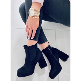 BM Ciara Negro botas de tacón ancho 3