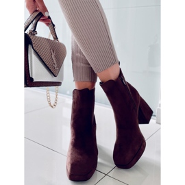 BM Botas tacón ancho Ciara Marrón 5