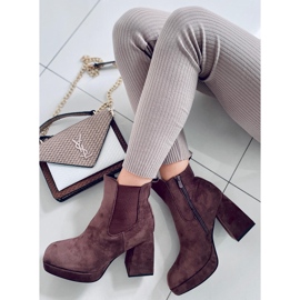 BM Botas tacón ancho Ciara Marrón 2