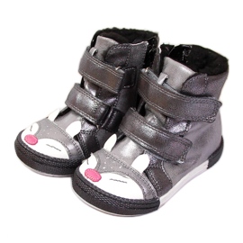 Zapatos niña, velcro, zorro plateado, Kornecki 6583 plata 3