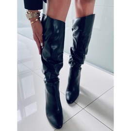 BM Botas de tacón con arrugas de Whitney Black negro 2