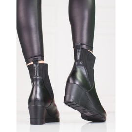 Botas sin cordones en la cuña Shelovet negro 1