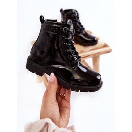 Botas Infantiles Lacadas Abrigadas Big Star II374045 Negro 4