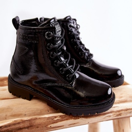 Botas Infantiles Lacadas Abrigadas Big Star II374045 Negro 1