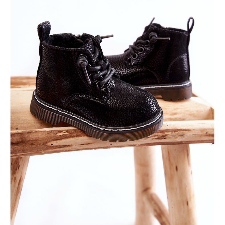 Botas Abrigadas Infantiles Con Cremallera Negra Betsy negro 2