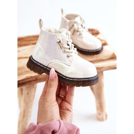 PA1 Botas Abrigadas Infantiles Con Cremallera Blanco Betsy 4
