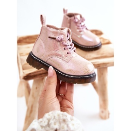 Botas Abrigadas Infantiles Con Cremallera Rosa Betsy rosado 3