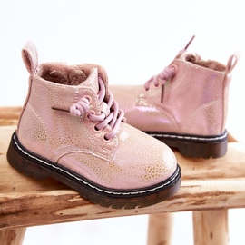 Botas Abrigadas Infantiles Con Cremallera Rosa Betsy rosado 2