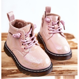 Botas Abrigadas Infantiles Con Cremallera Rosa Betsy rosado 4