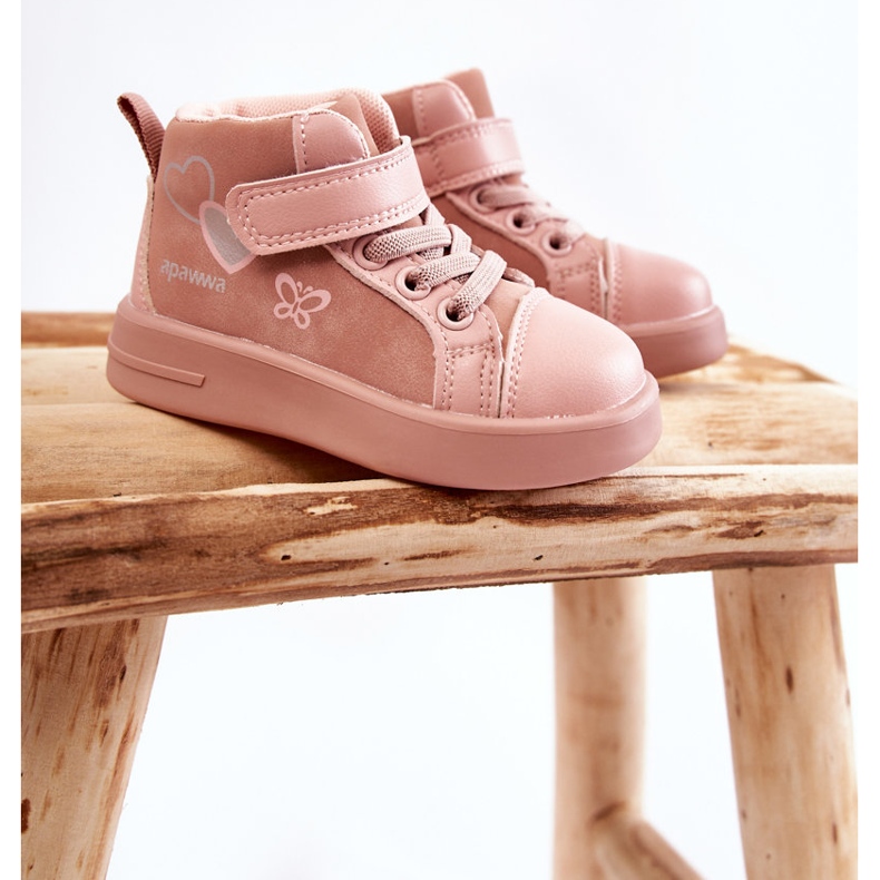 PA1 Deportivas Infantiles Altas Con Velcro Rosa Cheezi rosado 1