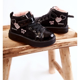 PA1 Deportivas Infantiles Altas Con Velcro Cheezi Negras negro 2