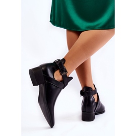 PG1 Botines Mujer Con Aberturas Negro Mandy 5