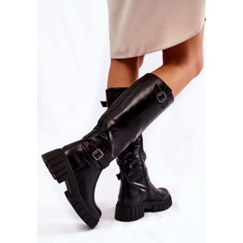 PG1 Botas De Mujer Por Encima De La Rodilla Negro Mariett 3