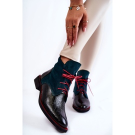 PA2 Botas Cheyenne de Piel Verde y Negra negro 1