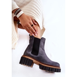 Botas de Cuero Trabajadores Maciejka Gris 05312-03 5