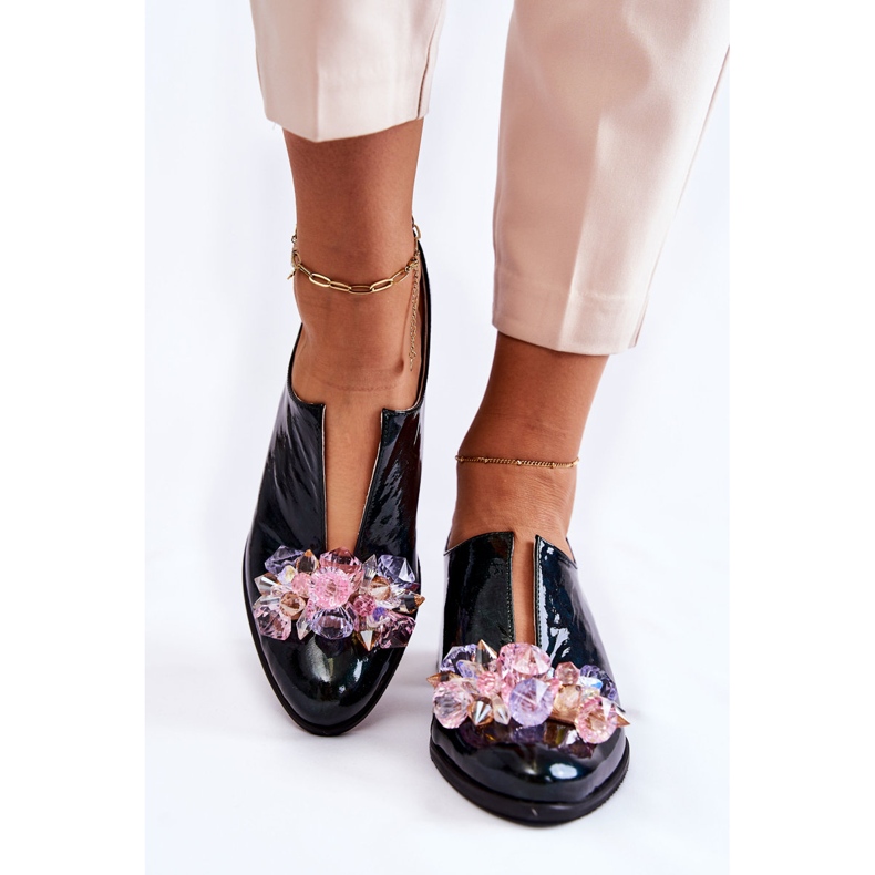 PA2 Zapato De Mosaico Barnizado Con Decoración Delaver Verde Transparente 1