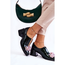 PA2 Zapato De Mosaico Barnizado Con Decoración Delaver Verde Transparente 3