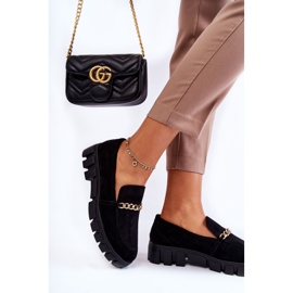 Sergio Leone Zapatos Ante Con Cadena Negro Anne 4