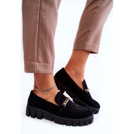 Sergio Leone Zapatos Ante Con Cadena Negro Anne 6