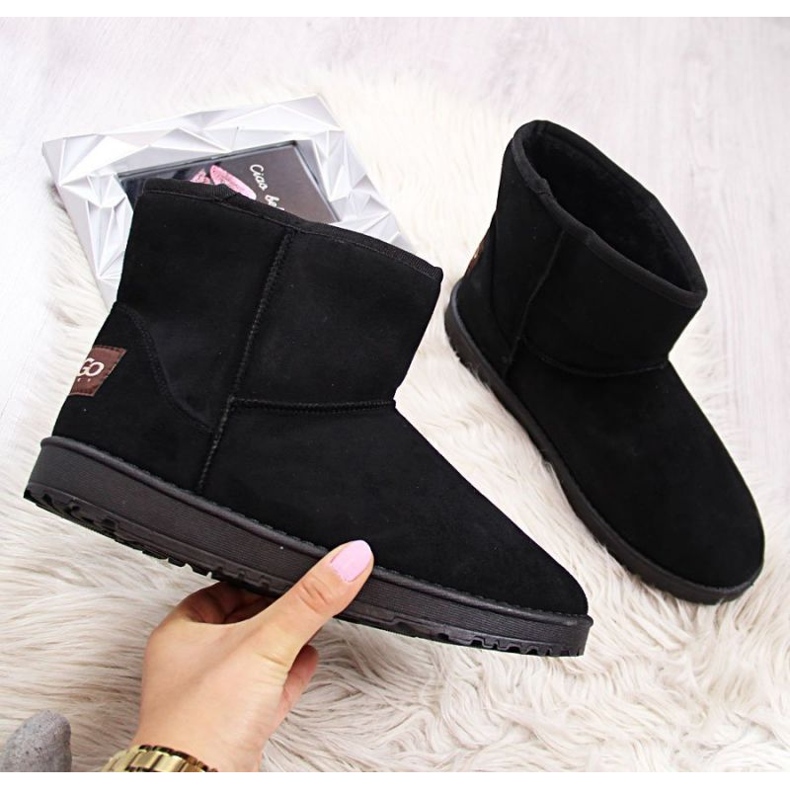 BM NEWS W EVE186A botas de nieve de gamuza negra negro 1