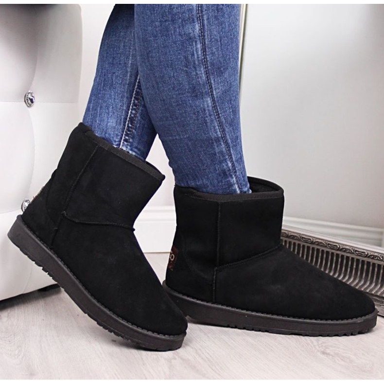 BM NEWS W EVE186A botas de nieve de gamuza negra negro 2