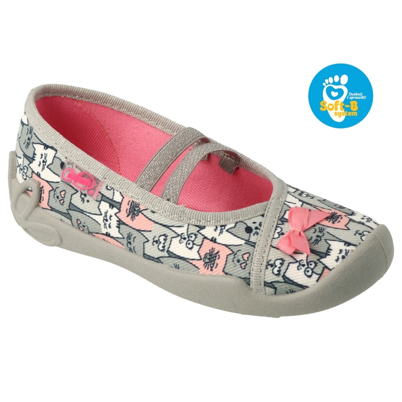 Calzado infantil befado 116X297 rosado plata gris 4