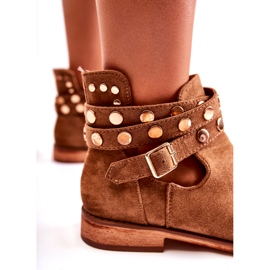 WS1 Botas de mujer con chorros en un tacón plano marrón larino 1 WS1 Botas de mujer con chorros en un tacón plano marrón larino 1