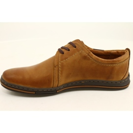 Polbut Zapatos de piel para hombre 343 rojo marrón 9