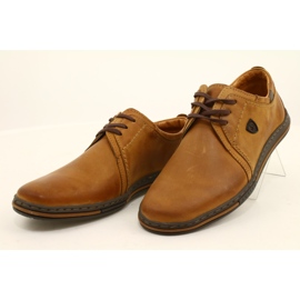 Polbut Zapatos de piel para hombre 343 rojo marrón 10