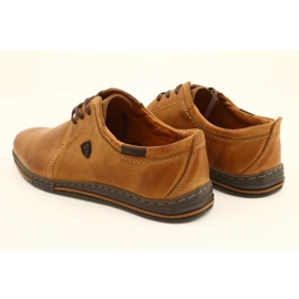 Polbut Zapatos de piel para hombre 343 rojo marrón 12