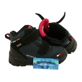 American Club Softshell Boys con una membrana azul marino WT70 negro 4